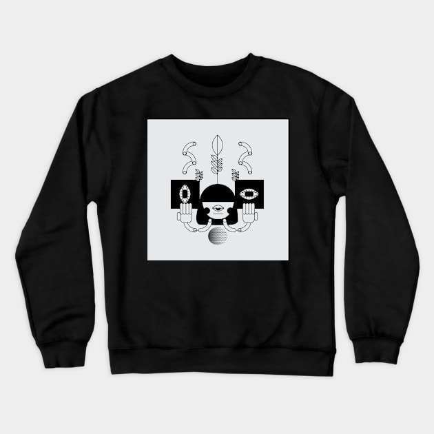 Graphic Design illustration Vector art eyes Crewneck Sweatshirt by nanaminhae